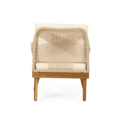 Ensemble 4 pièces Annisa d'extérieur en bois d'acacia avec coussins : résistant aux intempéries, protection UV - Christopher Knight Home
