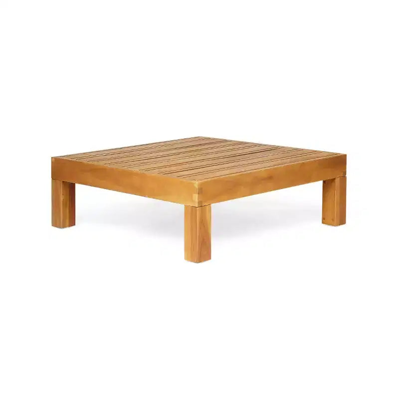Christopher Knight Home Keith Canapé d'angle d'extérieur en bois d'acacia 8 places avec coussins