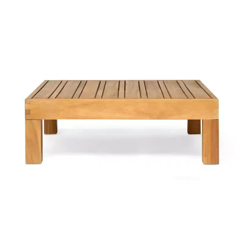 Christopher Knight Home Oana Ensemble de conversation avec canapé trois places en bois d'acacia et coussins pour l'extérieur