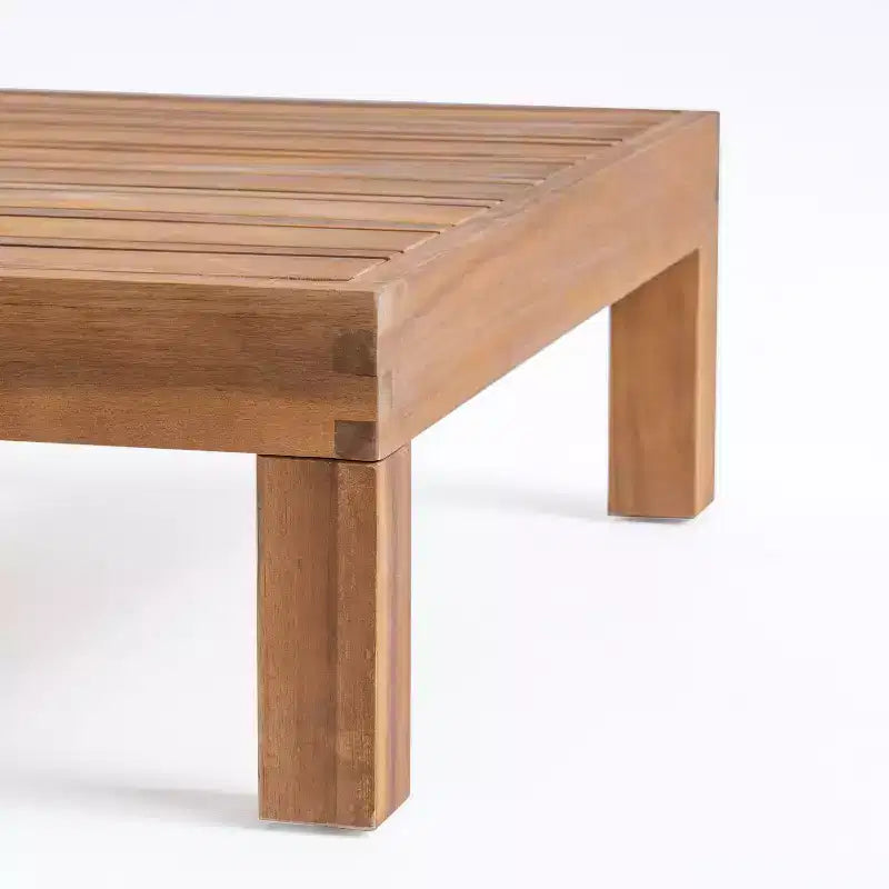 Christopher Knight Home Oana Ensemble de conversation avec canapé trois places en bois d'acacia et coussins pour l'extérieur