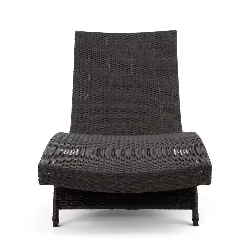 GDFStudio Olivia Ensemble de 3 chaises longues sans accoudoirs marron multicolore avec coussins