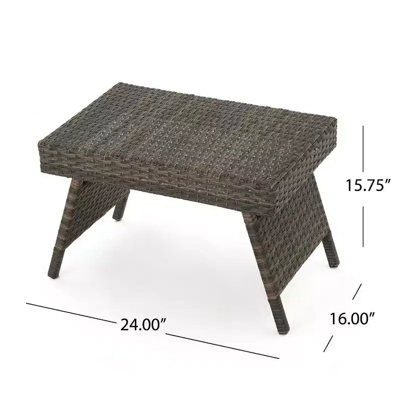 GDFStudio Olivia Ensemble de 3 chaises longues sans accoudoirs marron multicolore avec coussins
