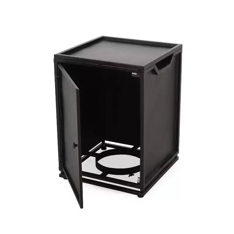 Christopher Knight Home Salon de discussion d'extérieur en aluminium 4 places avec foyer, Gris/Marron