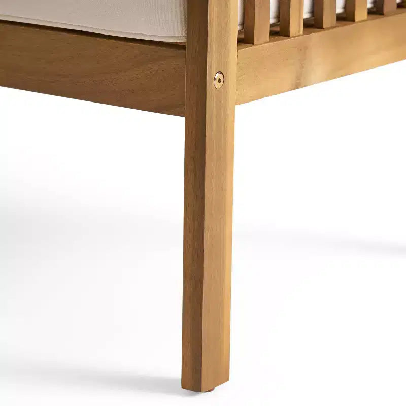 Christopher Knight Home Courtland Ensemble 5 pièces fauteuils de club et foyer d'extérieur en bois d'acacia avec coussins