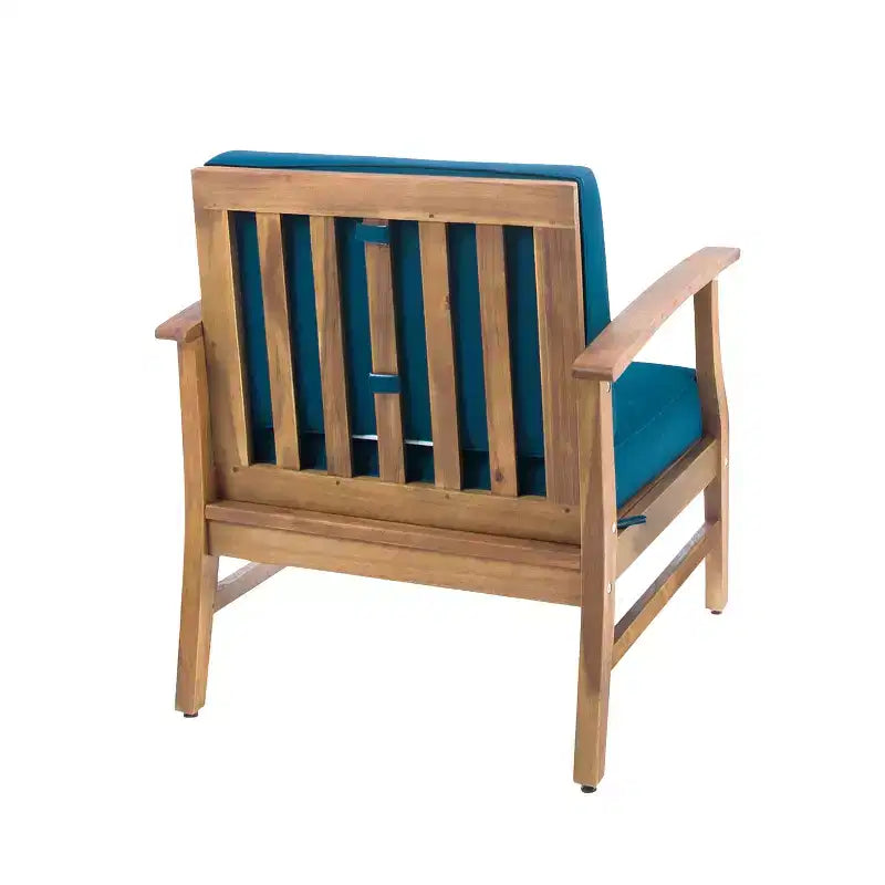 Christopher Knight Home Havana Ensemble de 5 fauteuils de jardin et foyer en bois d'acacia avec coussins