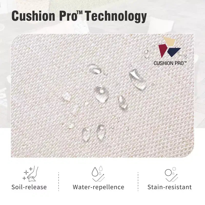 Captiva Designs Ensemble de canapé sectionnel courbé demi-lune en osier et rotin d'extérieur 8 pièces avec pouf rembourré