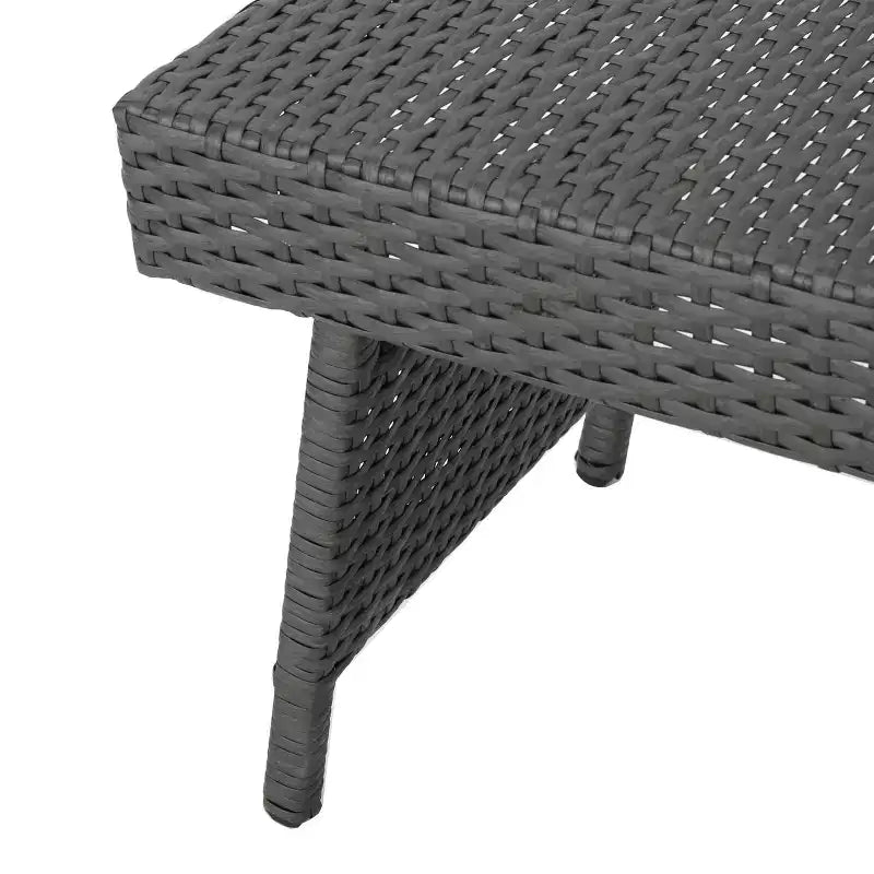 Ensemble de conversation GDFStudio Olivia de 3 pièces en osier, sans accoudoirs, avec chaises longues réglables