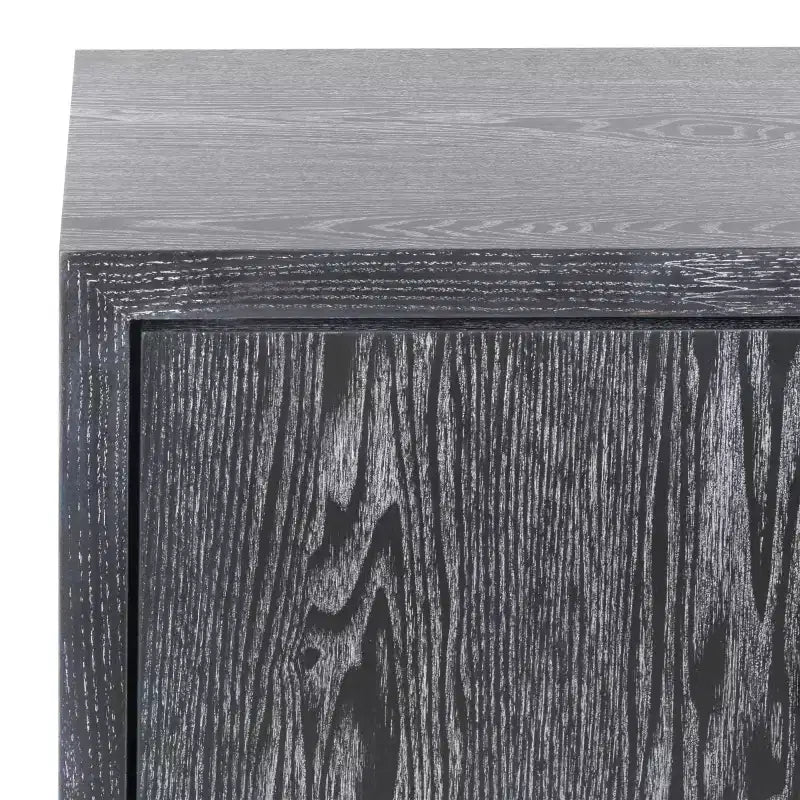 Lacquer Chest, Black Cerused Oak