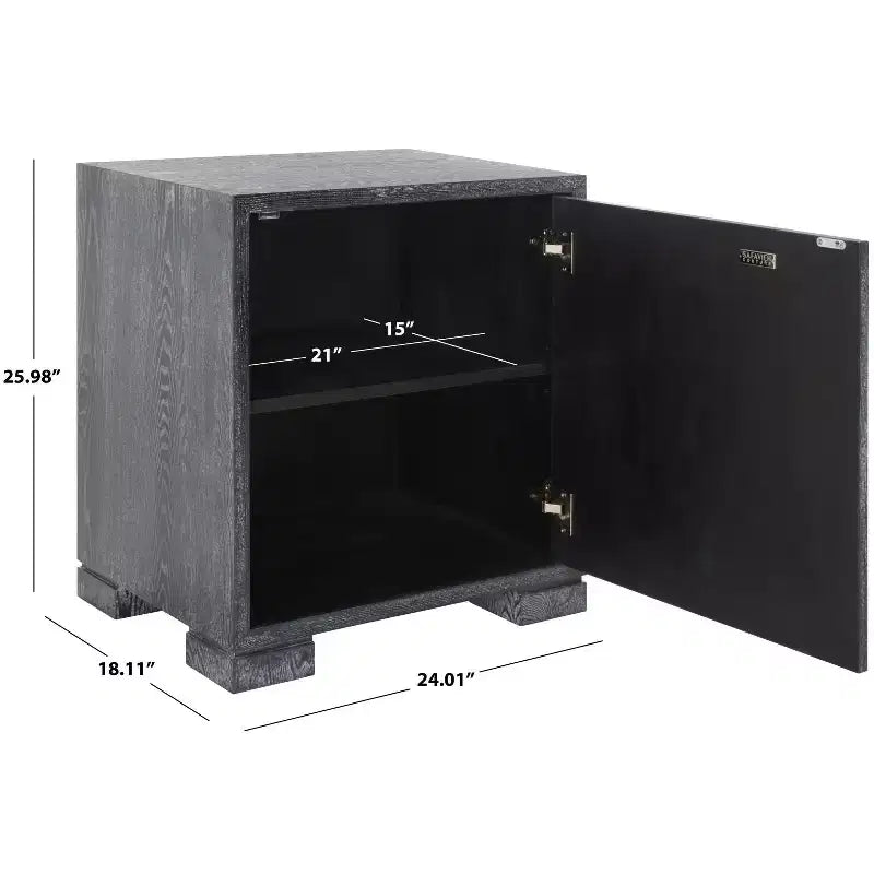 Lacquer Chest, Black Cerused Oak