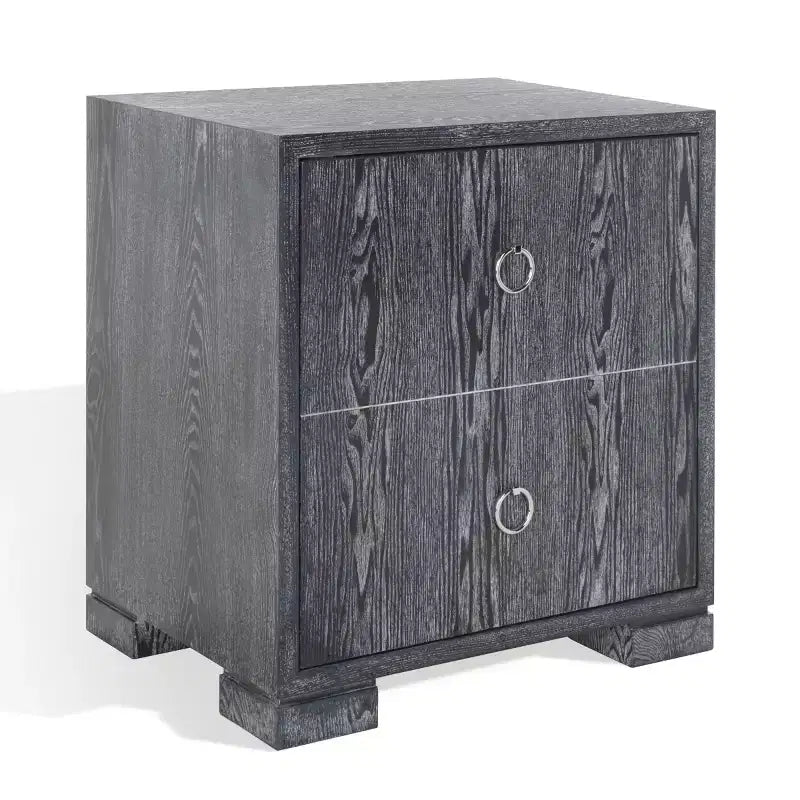 Lacquer Chest, Black Cerused Oak