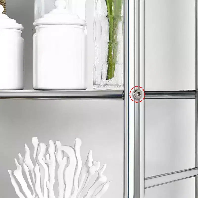 Over The Toilet Storage Cabinet, Metal Bathroom Organizer with Paper Holder & Hooks, No Drill Floor Standing, White