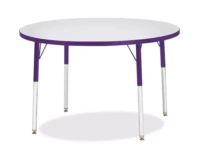 Adult Height Color Edge Round Activity Table 42 x 42 in, Purple