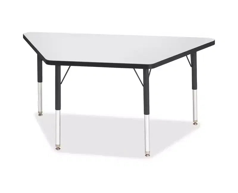 Elementary Height Prism Edge Trapezoid Activity Table 24 x 48 in, Black