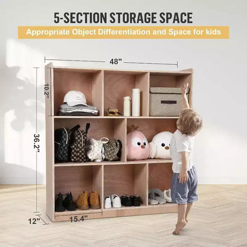 Étagères de rangement pour jouets à 8 compartiments pour la maison et l'école