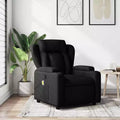 Massage Recliner Chair, Black Fabric (100% Polyester), Metal and Plywood