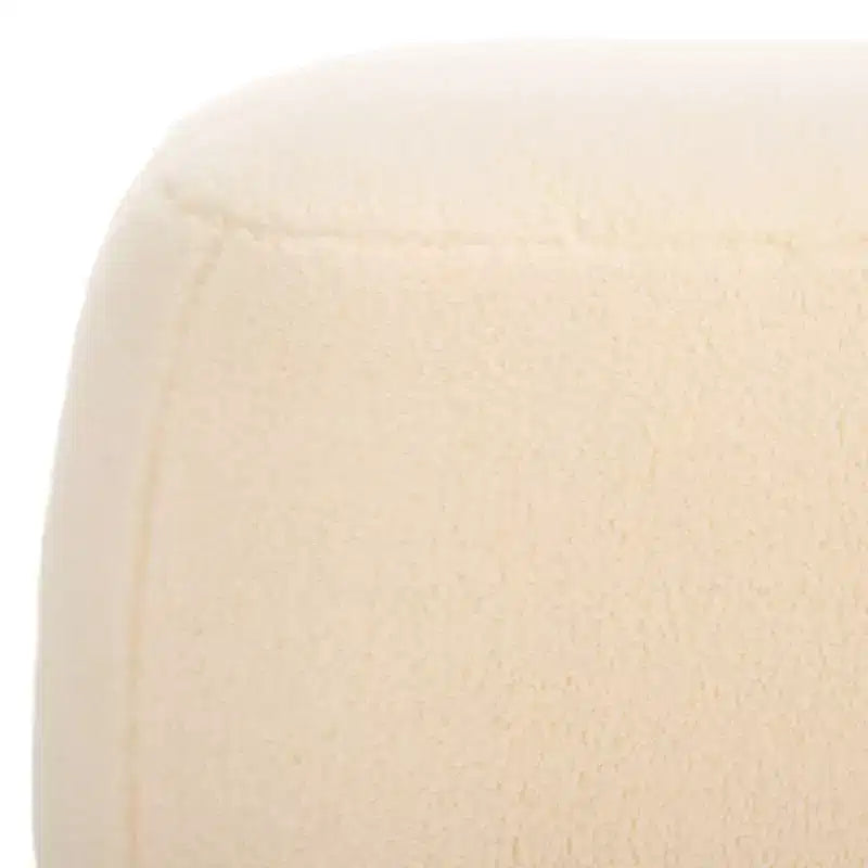 Rectangular Ottoman with Wood Legs