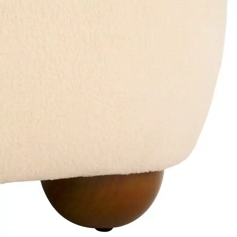 Rectangular Ottoman with Wood Legs