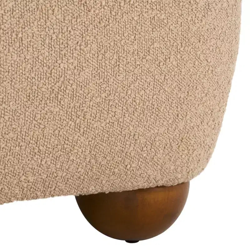 Rectangular Ottoman with Wood Legs