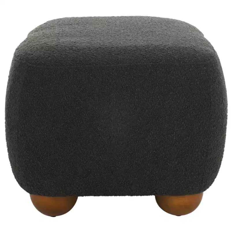 Rectangular Ottoman with Wood Legs