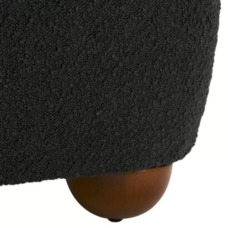 Rectangular Ottoman with Wood Legs