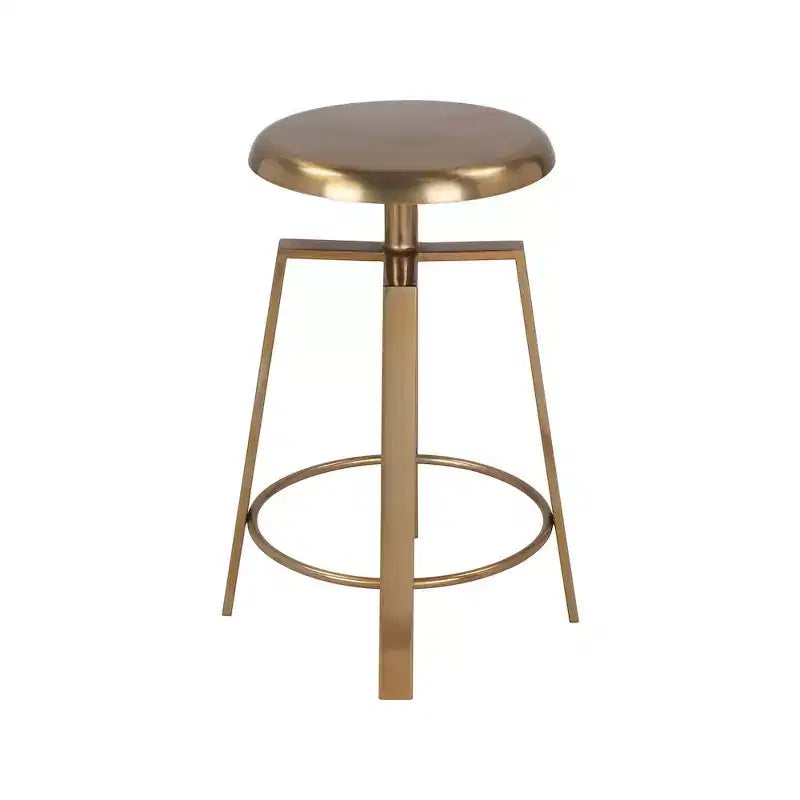 Gold Iron Adjustable Counter/Bar Stool, 24"-29" Height