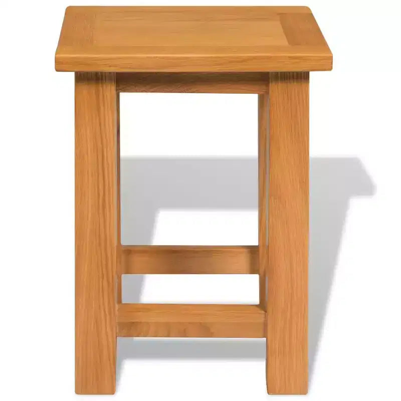 End Table Solid Oak Wood 10.6x9.4x14.6
