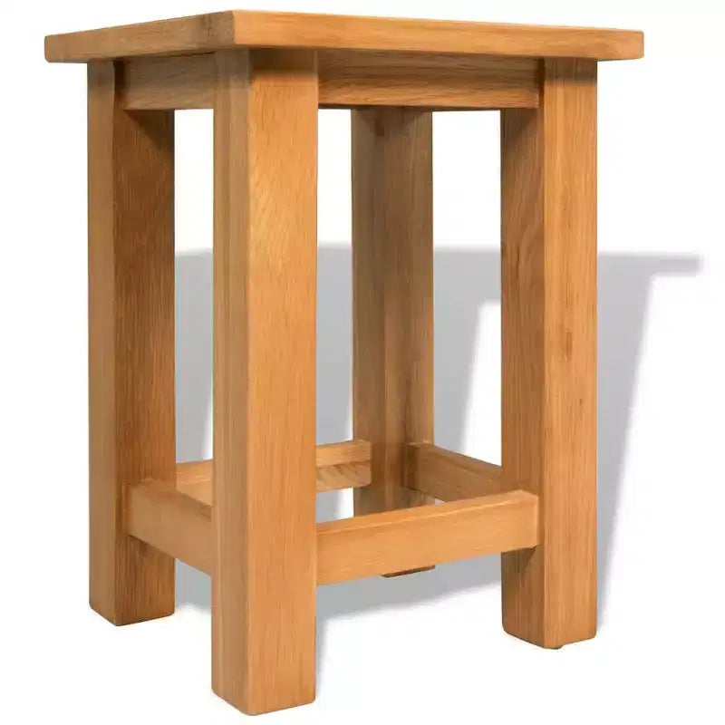 End Table Solid Oak Wood 10.6x9.4x14.6