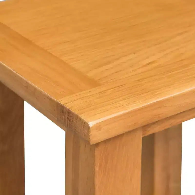 End Table Solid Oak Wood 10.6x9.4x14.6