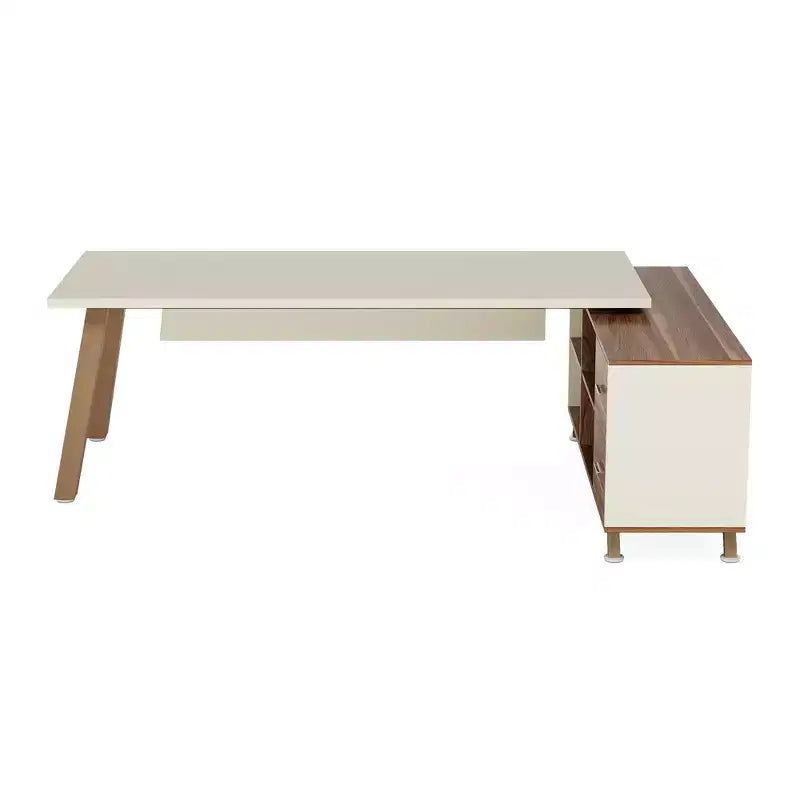 71"L x 55"W Industrial L-Shaped Desk, E0 Grade Board, Scratch Resistant Surface
