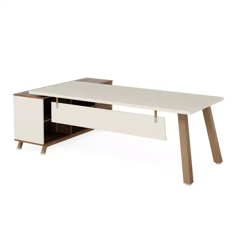 71"L x 55"W Industrial L-Shaped Desk, E0 Grade Board, Scratch Resistant Surface