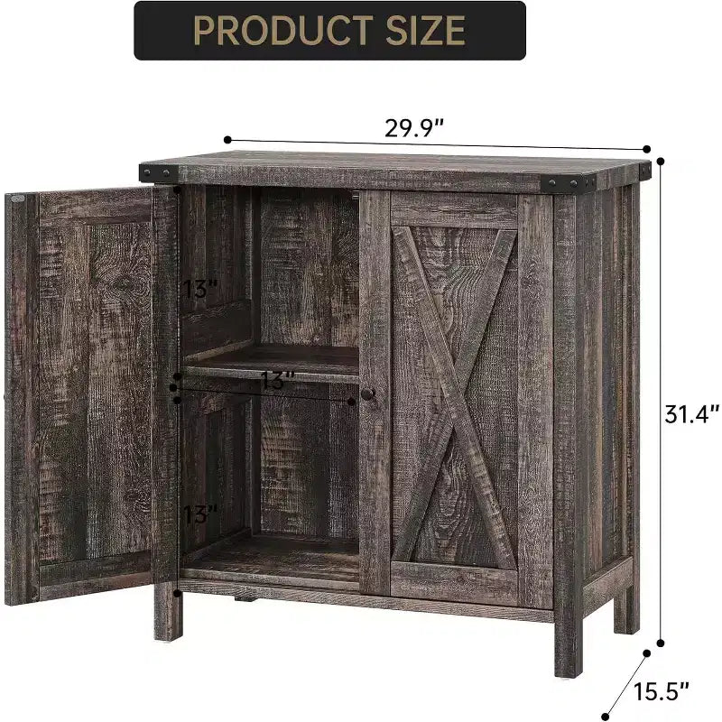 Sideboard Buffet Cabinet, Small Storage Cabinet with Adjustable Shelves and 2 Doors Accent Entryway Console Cupboard for Living Room
