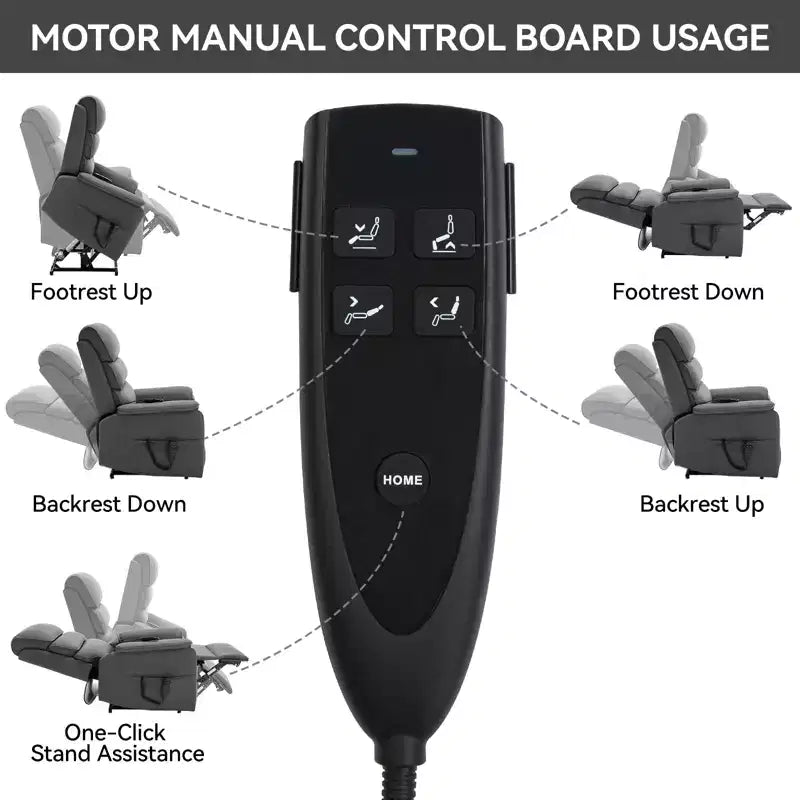 Leatherette Dual Motor Infinite Position Power Lift Recliner Chair with Heat Massage