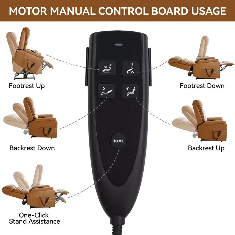 Leatherette Dual Motor Infinite Position Power Lift Recliner Chair with Heat Massage