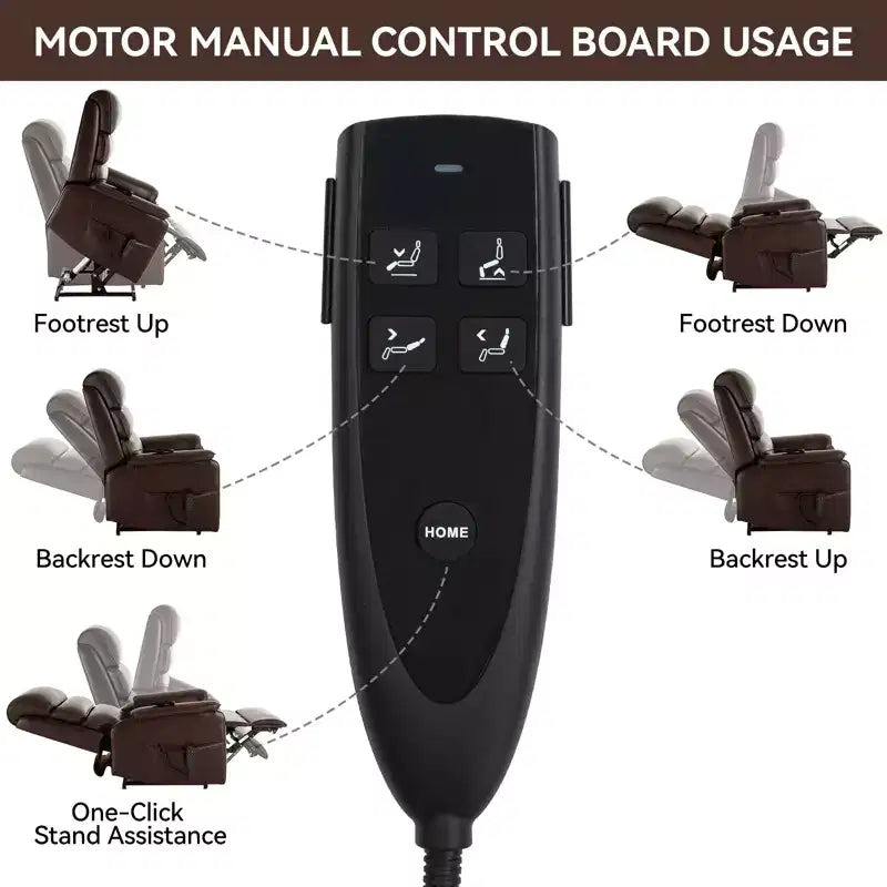 Leatherette Dual Motor Infinite Position Power Lift Recliner Chair with Heat Massage