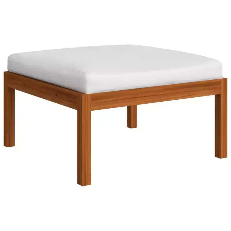 vidaXL Salon de jardin crème, bois naturel Bois d'acacia massif Standard