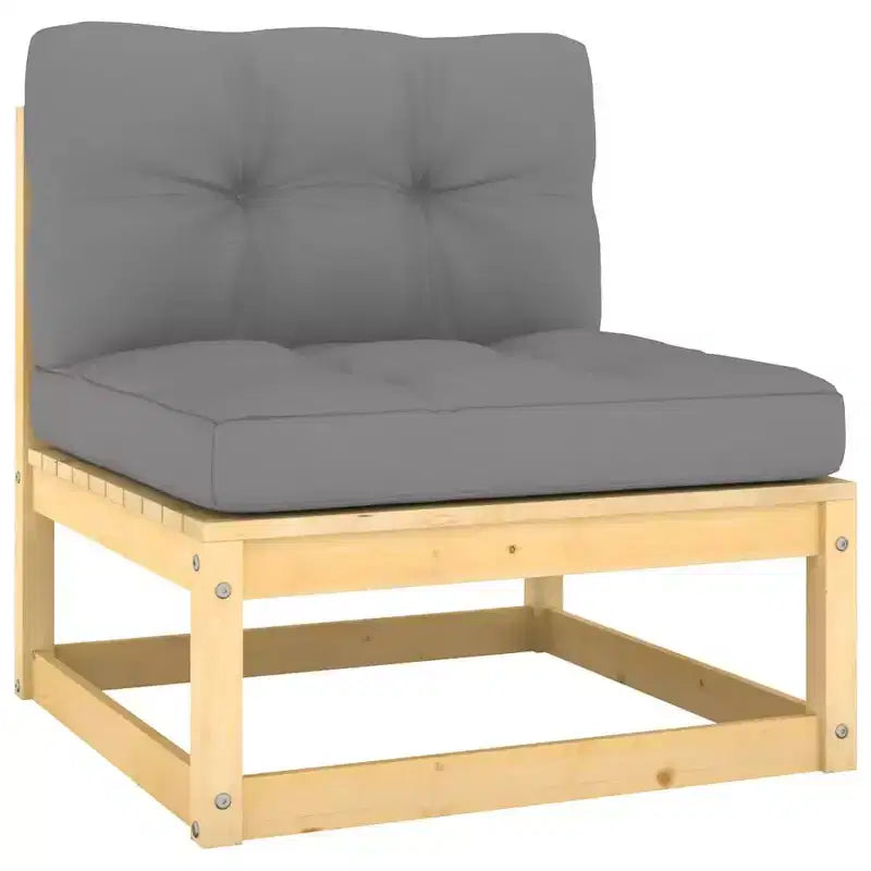 vidaXL Salon de jardin modulaire en pin massif bois naturel moyen