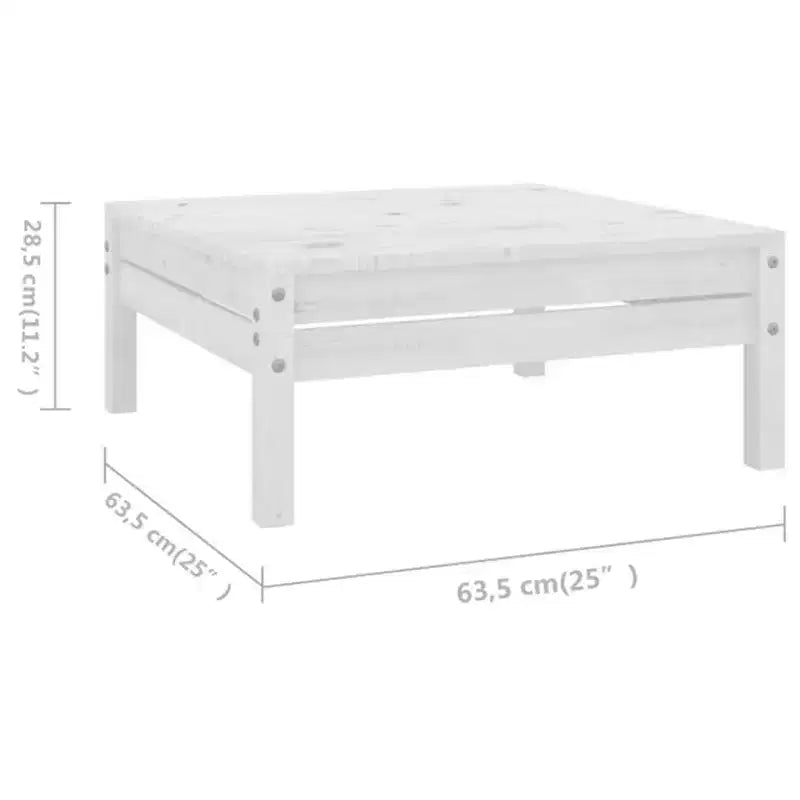 vidaXL Salon de jardin – 10 pièces en pin massif, design palette blanc rustique, résistant aux intempéries, idéal pour l l'intérieur et l'extérieur