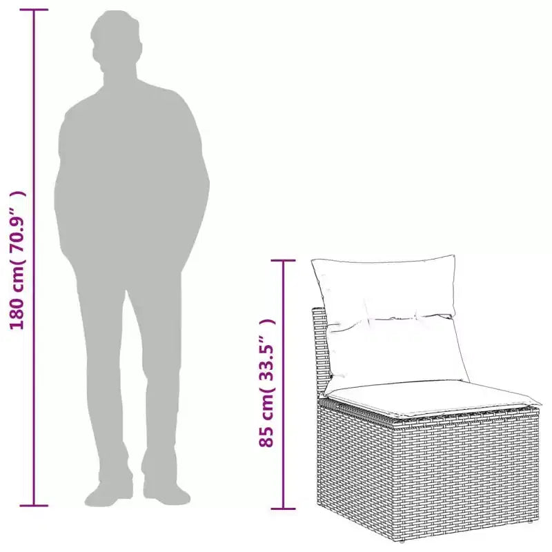 vidaXL Salon de jardin beige, blanc crème