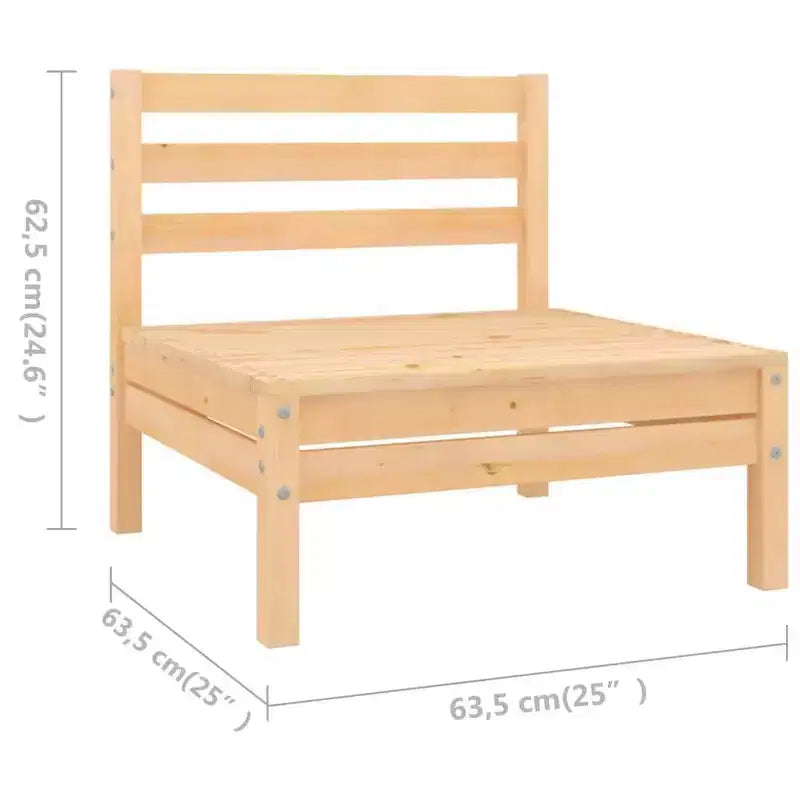 vidaXL Salon de jardin Bois de pin massif Modulable moyen