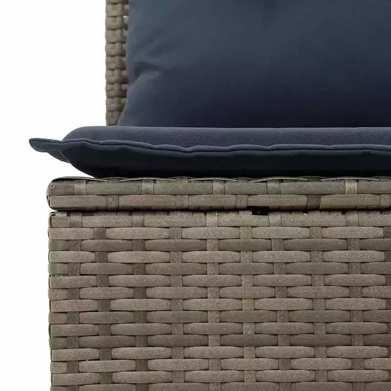 vidaXL Salon de jardin noir