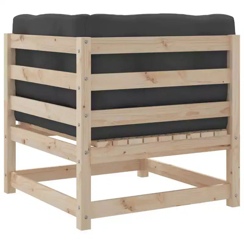 vidaXL Ensemble de canapés de jardin Bois de pin massif Naturel Grand Modulable