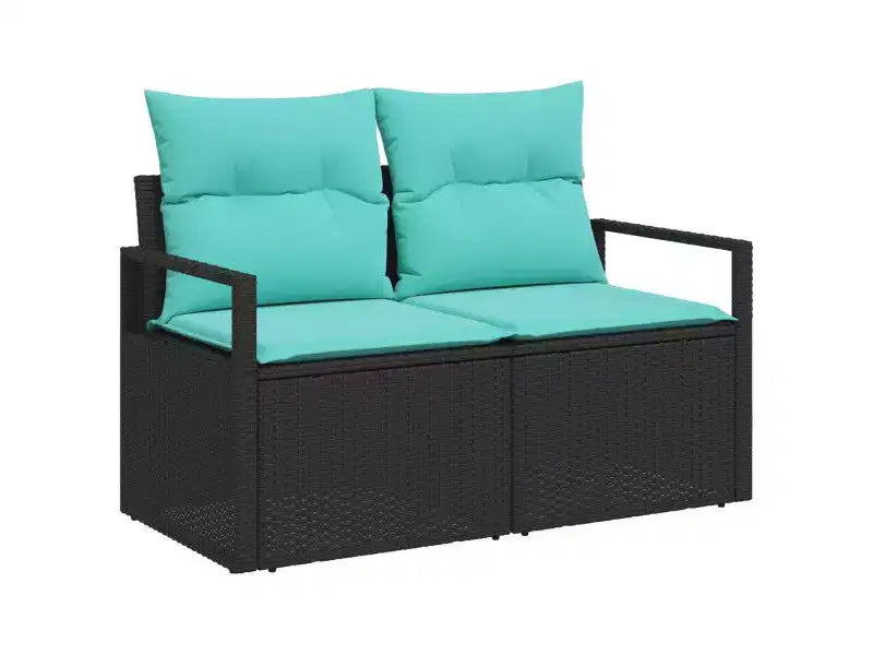 vidaXL Salon de jardin 7 pcs en résine tressée marron - Marron