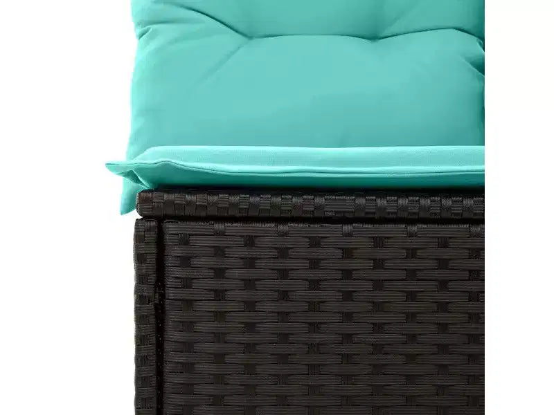 vidaXL Salon de jardin 7 pcs en résine tressée marron - Marron
