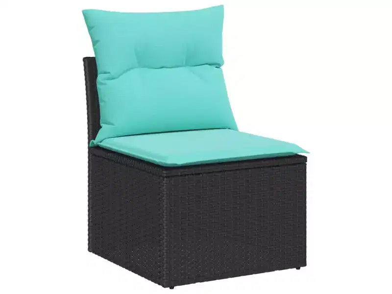 vidaXL Salon de jardin 7 pcs Marron Résine tressée
