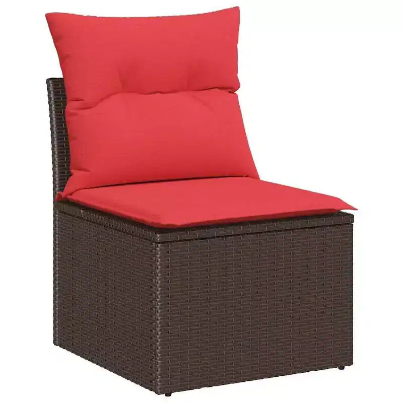 vidaXL Salon de jardin 8 pcs Marron résine tressée