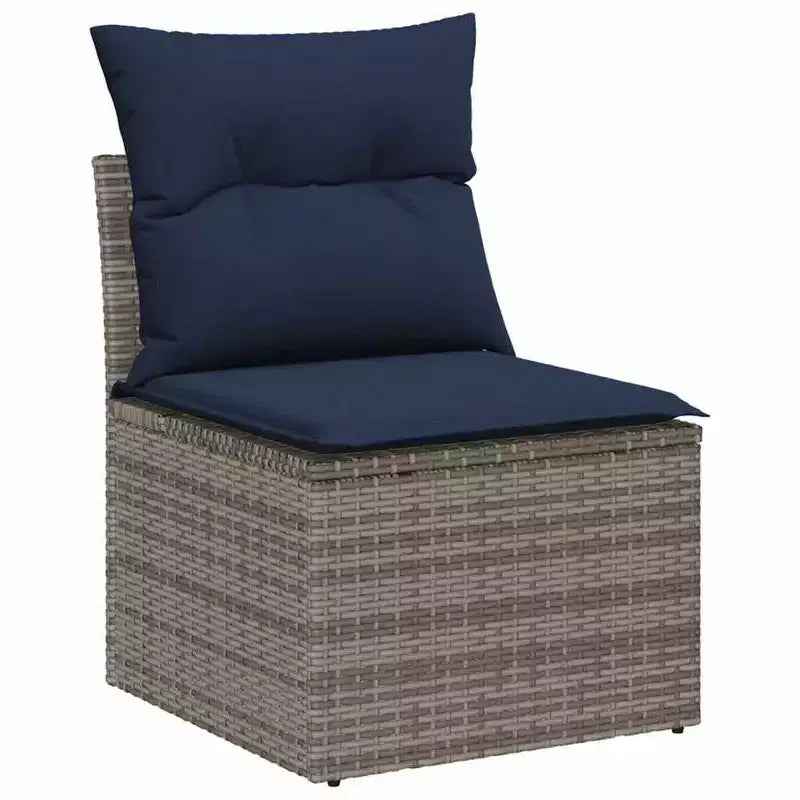 vidaXL Salon de jardin 5 pcs Marron Résine tressée