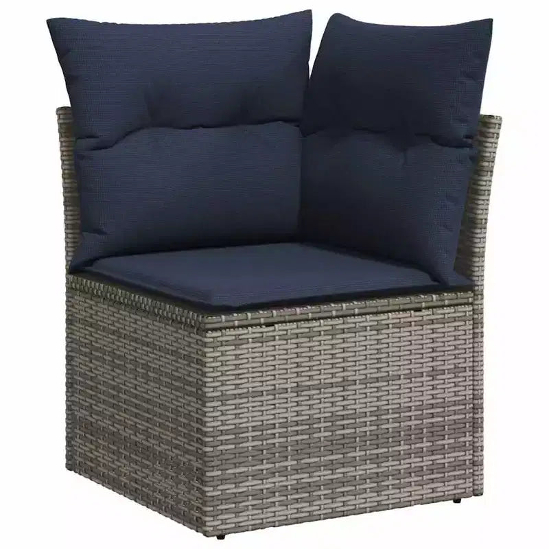 vidaXL Salon de jardin 5 pcs Marron Résine tressée