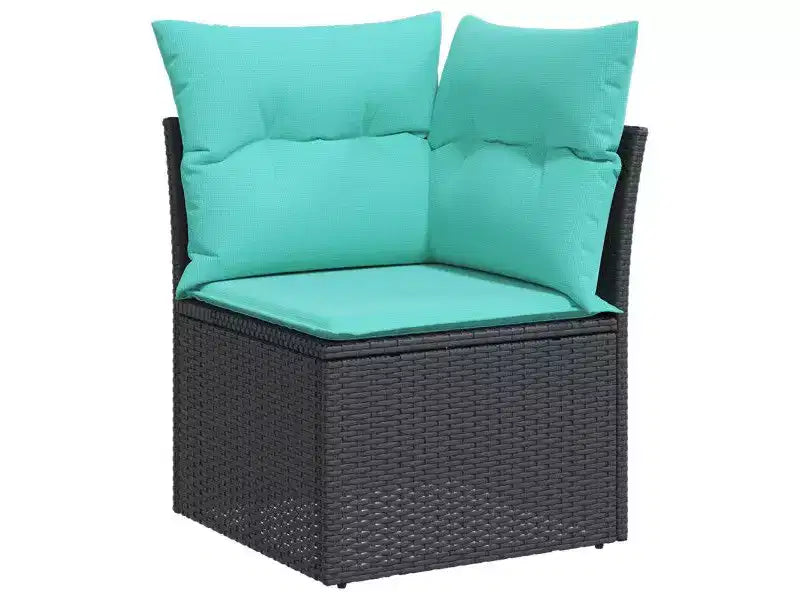 vidaXL Salon de jardin 5 pcs Marron Résine tressée