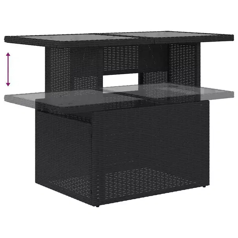 vidaXL Salon de jardin avec coussins et table d'extérieur 8 pièces en résine tressée