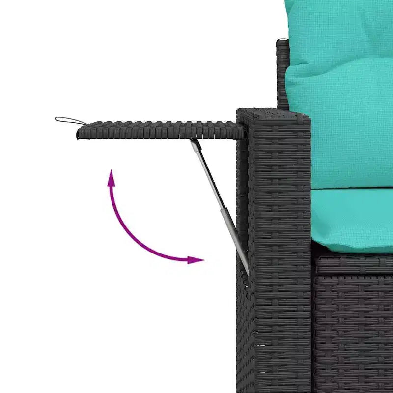 vidaXL Salon de jardin avec coussins et table d'extérieur 8 pièces en résine tressée